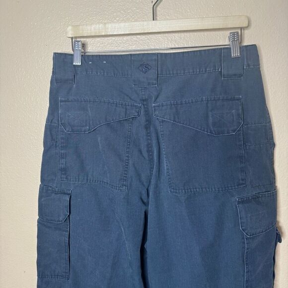 Tru Spec Pants Mens 34/30 Navy Blue Cargo Utility Pockets Tactical Ripstop Work - Picture 9 of 12